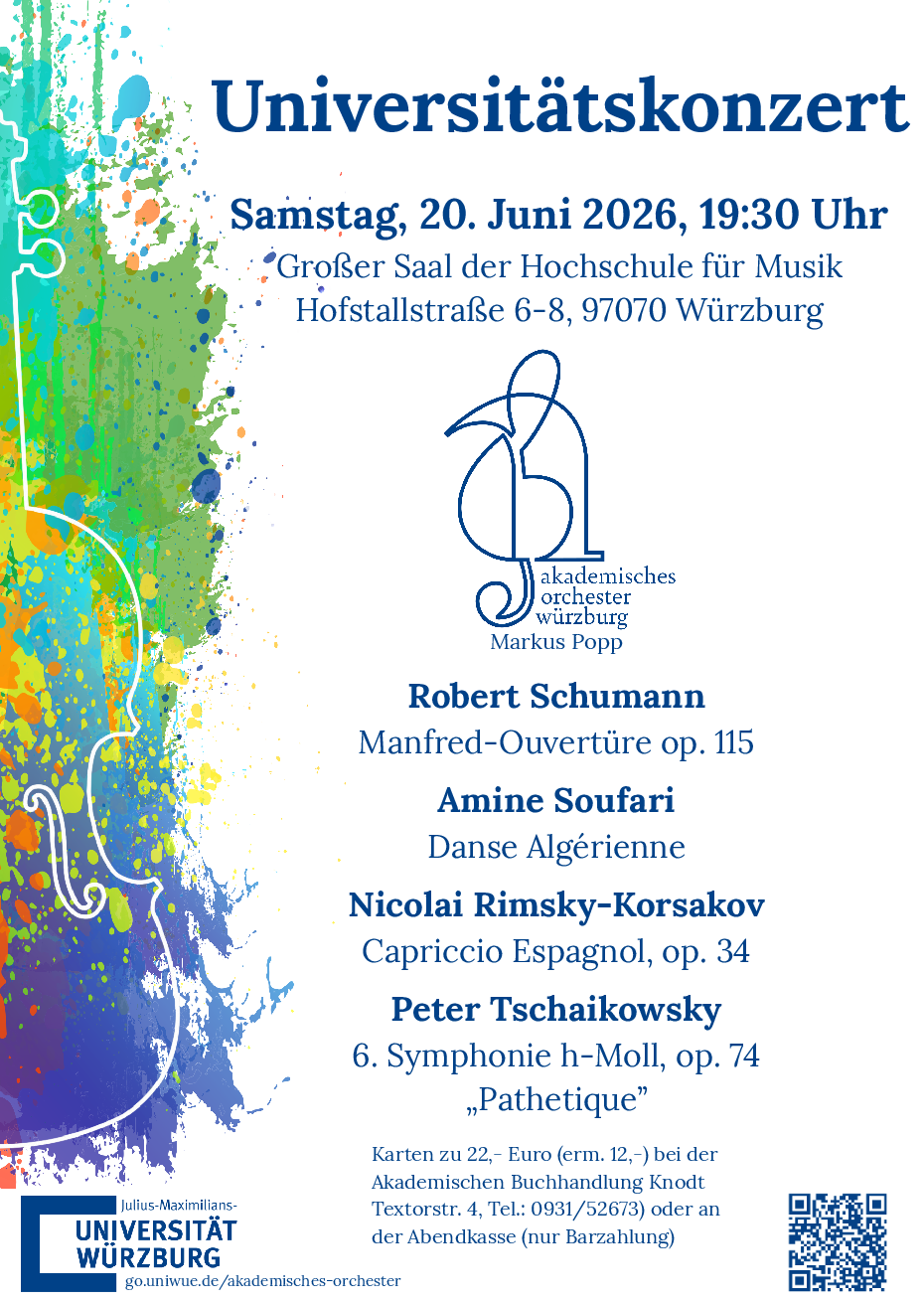 Plakat Universitätskonzert Würzburg