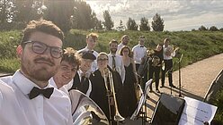 Die Blechbläser auf Position 